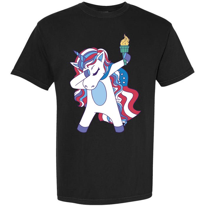 USA Unicorn Dabbing Garment-Dyed Heavyweight T-Shirt