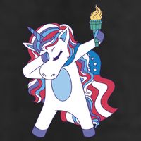 USA Unicorn Dabbing Garment-Dyed Heavyweight T-Shirt