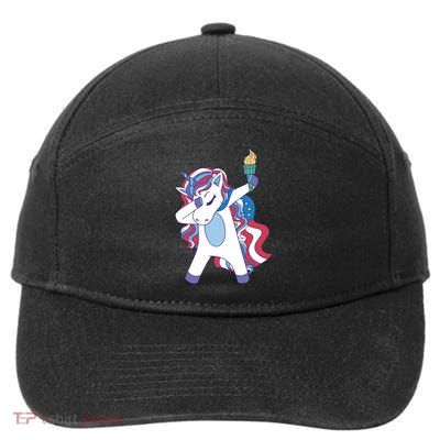 USA Unicorn Dabbing 7-Panel Snapback Hat