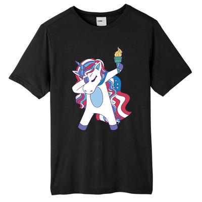 USA Unicorn Dabbing Tall Fusion ChromaSoft Performance T-Shirt