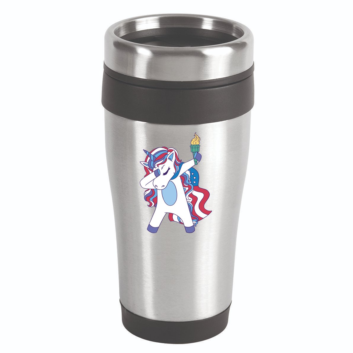 USA Unicorn Dabbing 16oz Travel Tumbler