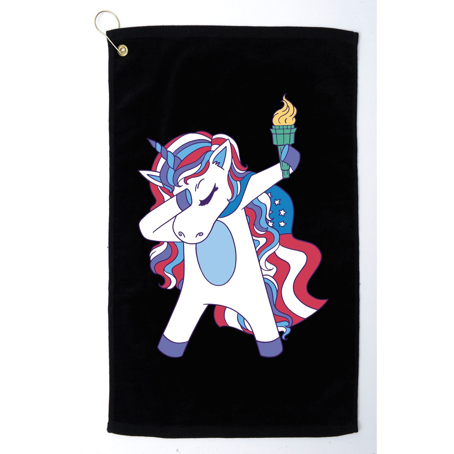 USA Unicorn Dabbing Golf Towel