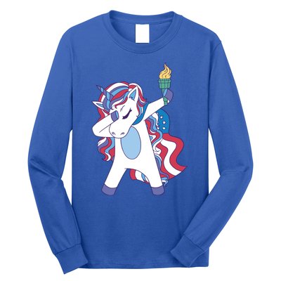 USA Unicorn Dabbing Long Sleeve Shirt