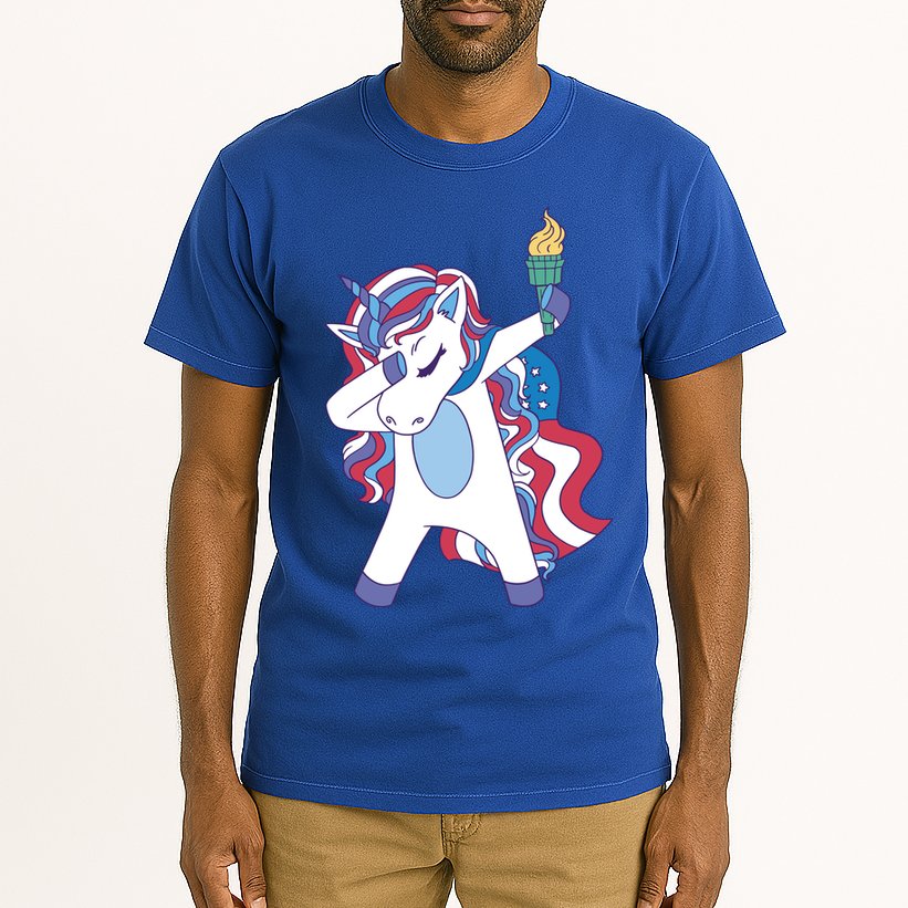USA Unicorn Dabbing Tall T-Shirt
