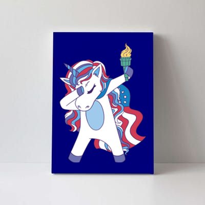 USA Unicorn Dabbing Canvas