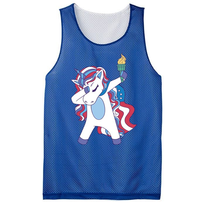 USA Unicorn Dabbing Mesh Reversible Basketball Jersey Tank