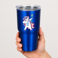 USA Unicorn Dabbing Tumbler