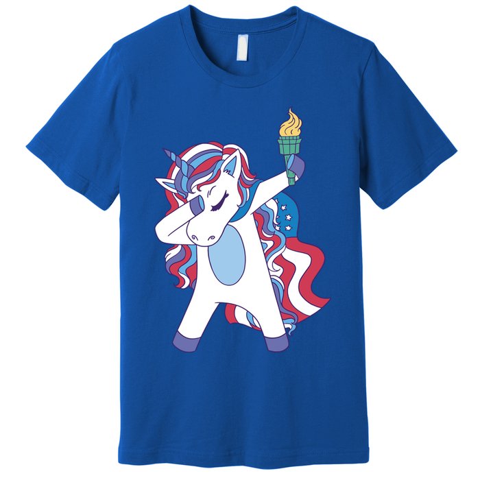 USA Unicorn Dabbing Premium T-Shirt