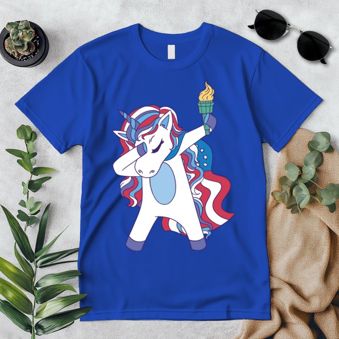 USA Unicorn Dabbing Premium T-Shirt