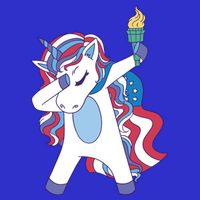 USA Unicorn Dabbing Premium T-Shirt