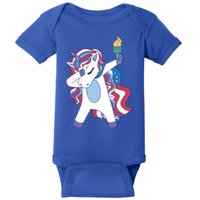 USA Unicorn Dabbing Baby Bodysuit