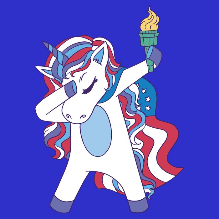 USA Unicorn Dabbing Baby Bodysuit