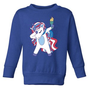 USA Unicorn Dabbing Toddler Sweatshirt