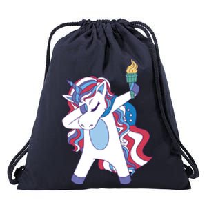 USA Unicorn Dabbing Drawstring Bag