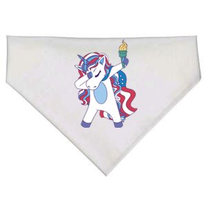 USA Unicorn Dabbing USA-Made Doggie Bandana