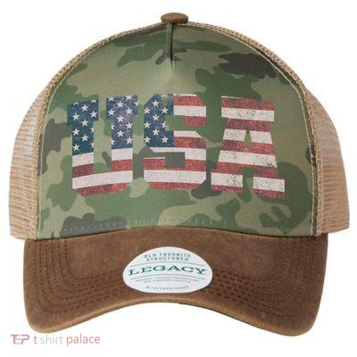 Usa Us Flag Patriotic 4th Of July America Gift Legacy Tie Dye Trucker Hat