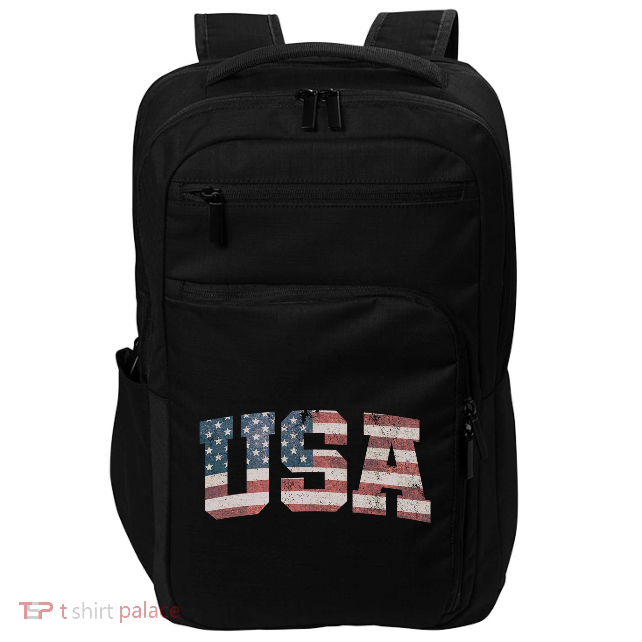 Usa Us Flag Patriotic 4th Of July America Gift Impact Tech Backpack