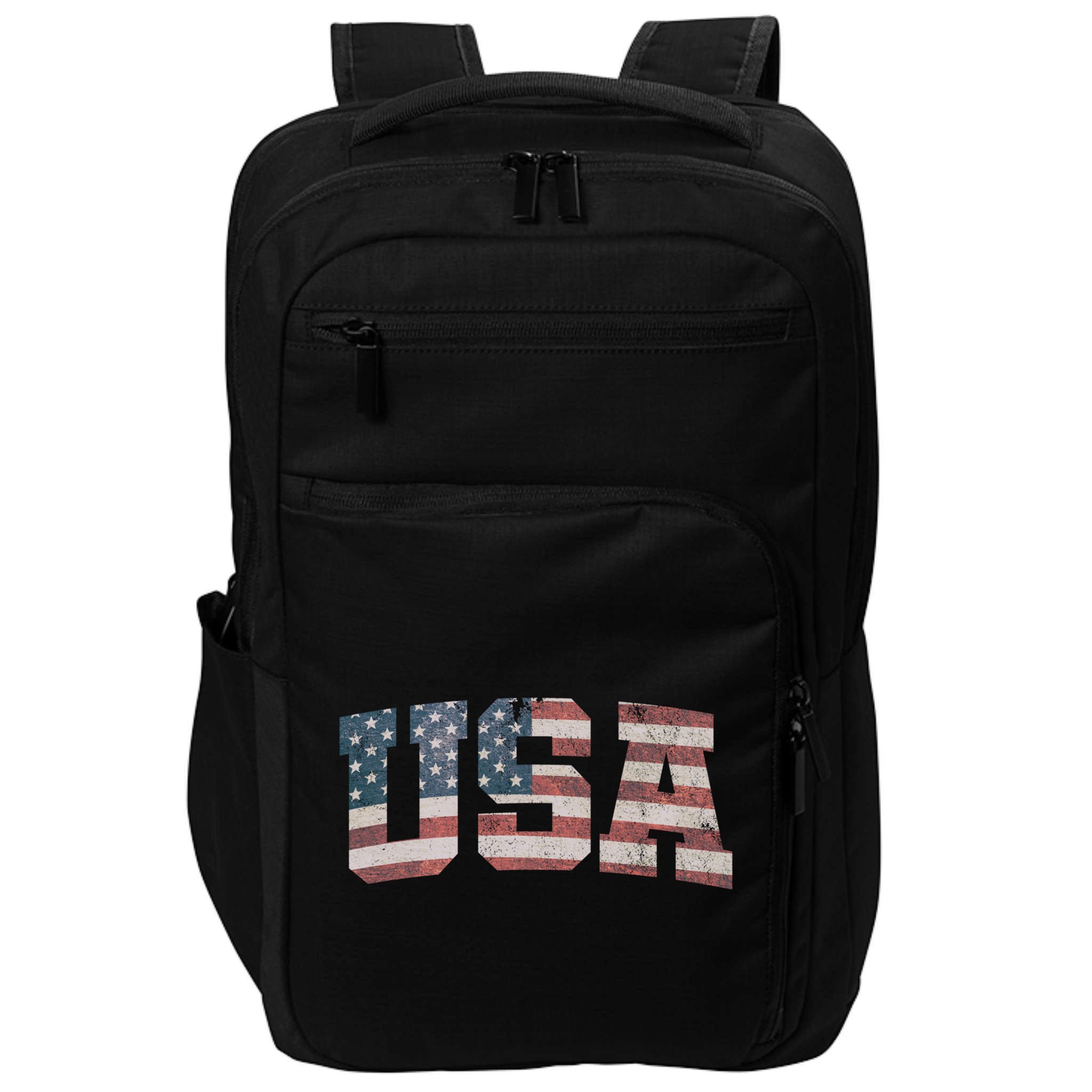 Usa Us Flag Patriotic 4th Of July America Gift Impact Tech Backpack