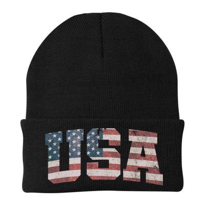Usa Us Flag Patriotic 4th Of July America Gift Beanie