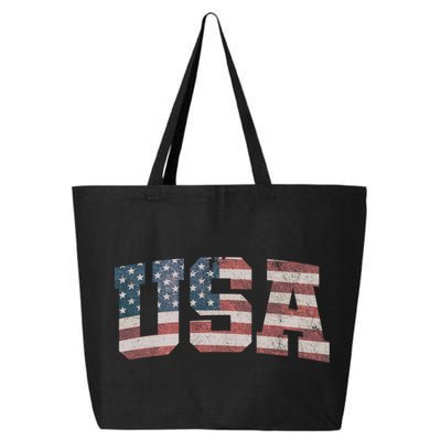 Usa Us Flag Patriotic 4th Of July America Gift 25L Jumbo Tote
