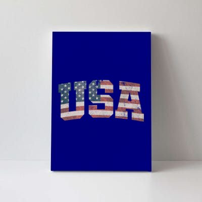 Usa Us Flag Patriotic 4th Of July America Gift Canvas