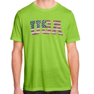 Usa Us Flag Patriotic 4th Of July America Adult ChromaSoft Performance T-Shirt