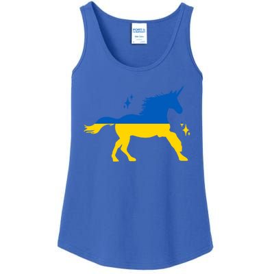 Unicorn Ukraine Flag I Stand With Ukraine Support Ukraine Gift Ladies Essential Tank