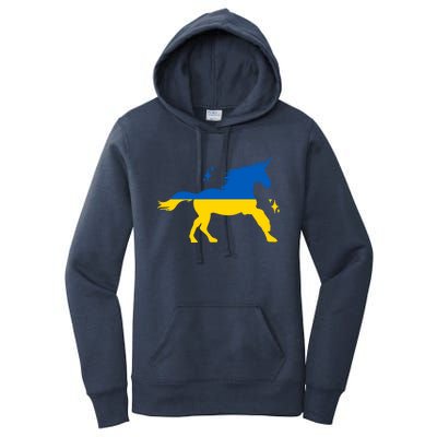 Unicorn Ukraine Flag I Stand With Ukraine Support Ukraine Gift Women's Pullover Hoodie