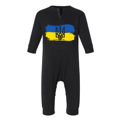 Ukraine Ukrainian Flag Ukrainians Gift Infant Fleece One Piece