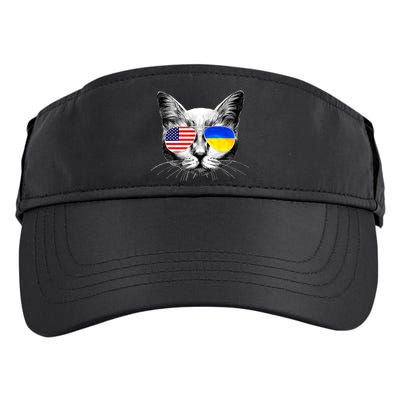 USA Ukraine Flags Sunglasses Cat Adult Drive Performance Visor