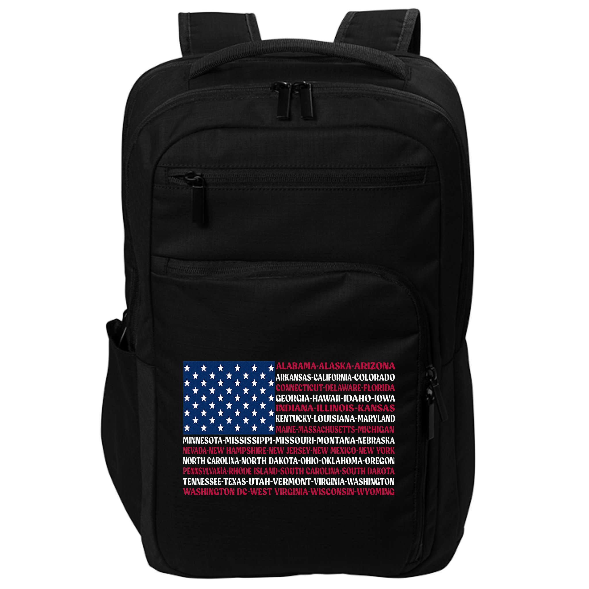 USA US Flag Patriotic Vintage Impact Tech Backpack
