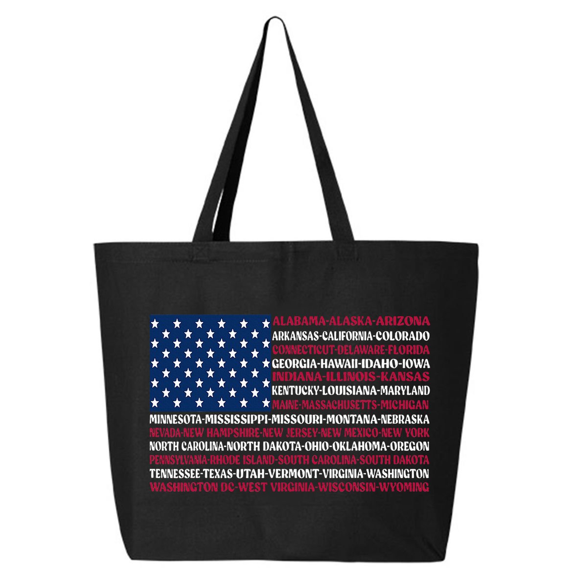 USA US Flag Patriotic Vintage 25L Jumbo Tote