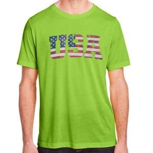 USA US Flag Patriotic 4th Of July America Adult ChromaSoft Performance T-Shirt