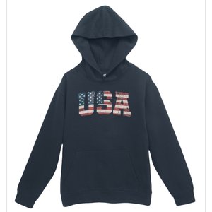 USA US Flag Patriotic 4th Of July America Urban Pullover Hoodie