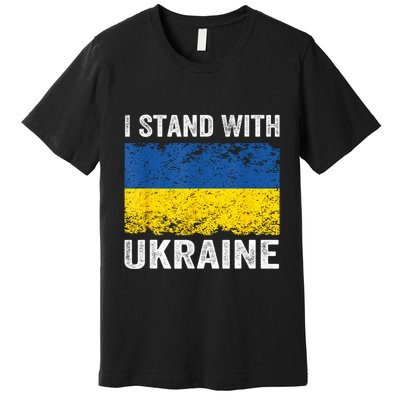 Ukraine Ukrainian Flag Pride Gifts Vintage Premium T-Shirt