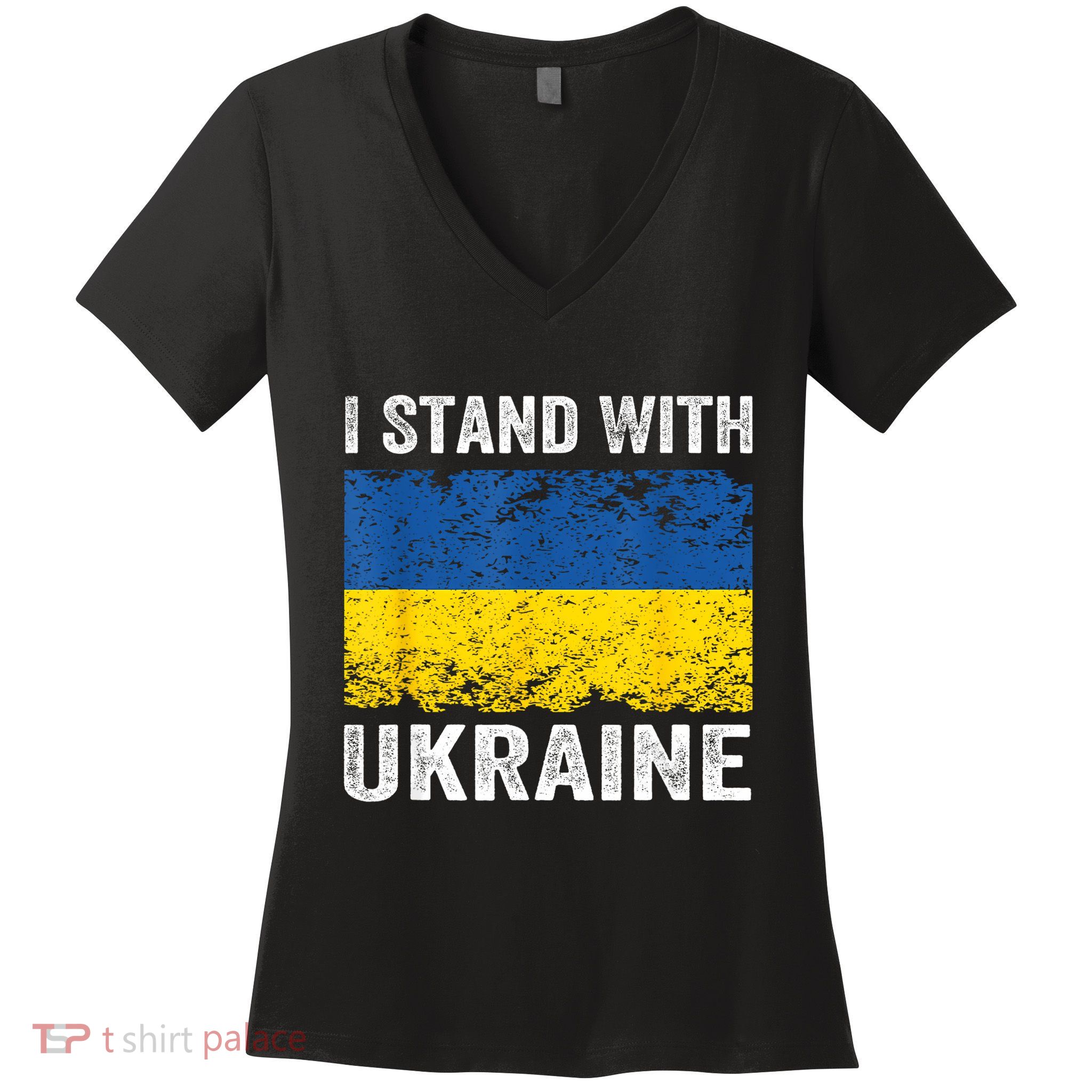 Ukraine Ukrainian Flag Pride Gifts Vintage Women's V-Neck T-Shirt