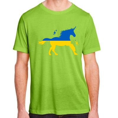 Unicorn Ukraine Flag I Stand With Ukraine Support Ukraine Cool Gift Adult ChromaSoft Performance T-Shirt