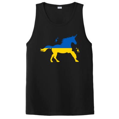 Unicorn Ukraine Flag I Stand With Ukraine Support Ukraine Cool Gift PosiCharge Competitor Tank