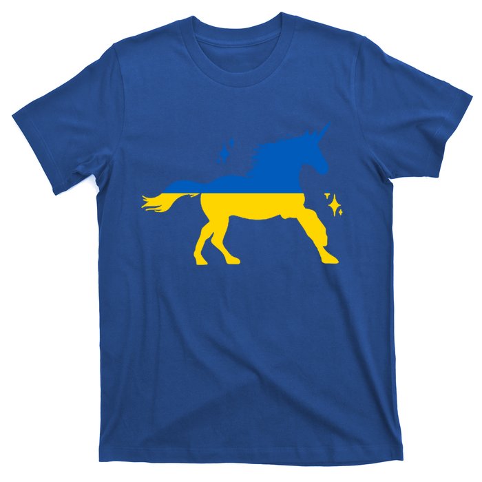 Unicorn Ukraine Flag I Stand With Ukraine Support Ukraine Cool Gift T-Shirt