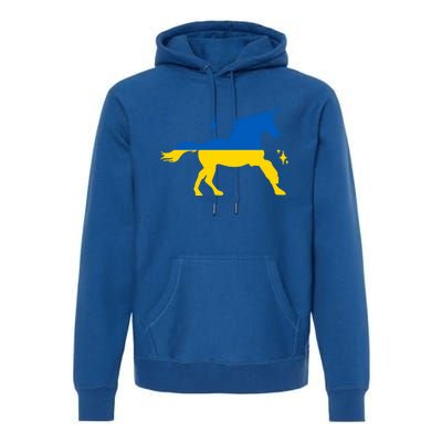 Unicorn Ukraine Flag I Stand With Ukraine Support Ukraine Cool Gift Premium Hoodie