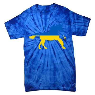 Unicorn Ukraine Flag I Stand With Ukraine Support Ukraine Cool Gift Tie-Dye T-Shirt