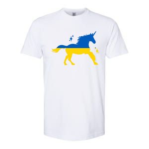 Unicorn Ukraine Flag I Stand With Ukraine Support Ukraine Cool Gift Softstyle® CVC T-Shirt