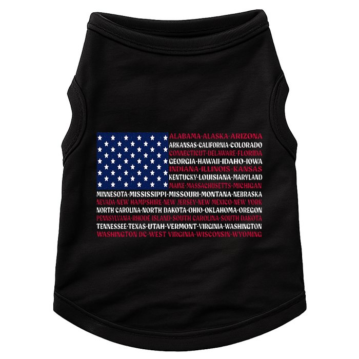USA US Flag Patriotic For Wo Fourth of July Doggie Tank
