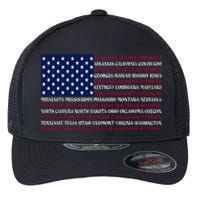 USA US Flag Patriotic For Wo Fourth of July Flexfit Unipanel Trucker Cap