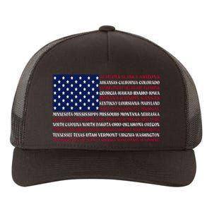 USA US Flag Patriotic For Wo Fourth of July Yupoong Adult 5-Panel Trucker Hat