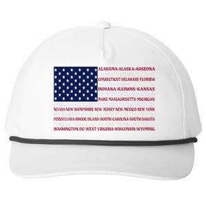 USA US Flag Patriotic For Wo Fourth of July Snapback Five-Panel Rope Hat