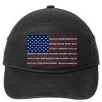 USA US Flag Patriotic For Wo Fourth of July 7-Panel Snapback Hat