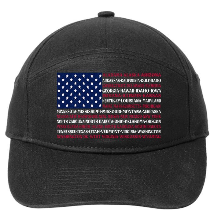 USA US Flag Patriotic For Wo Fourth of July 7-Panel Snapback Hat