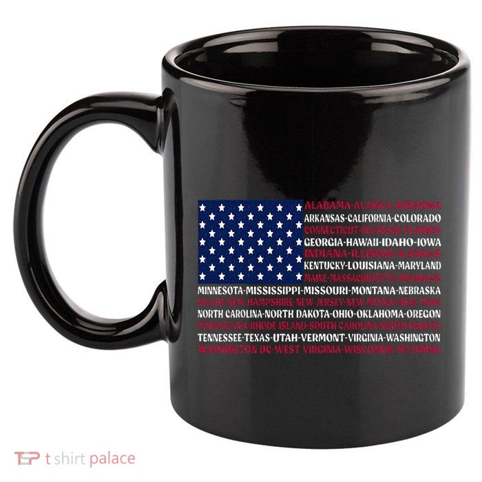 USA US Flag Patriotic For Wo Fourth of July 11oz C Handle Ceramic Mug