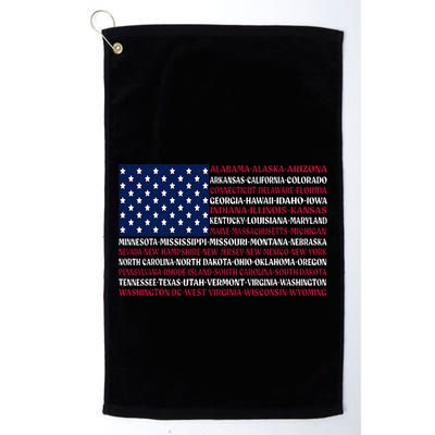 USA US Flag Patriotic For Wo Fourth of July Golf Towel